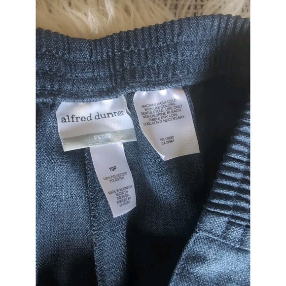 ALFRED DUNNER Light Navy Blue 2 Piece Suit Set Jacket Pants Womens 10P TwoButton - Picture 11 of 12